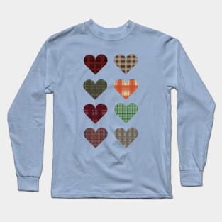 Checkered Hearts Long Sleeve T-Shirt